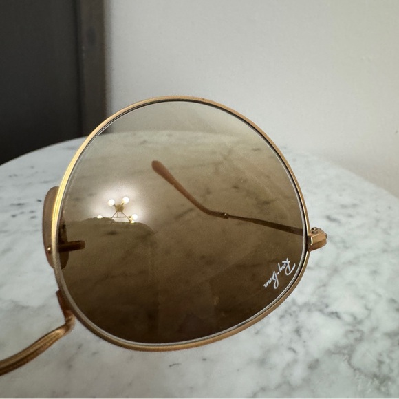 Ray-Ban Gold Metal Round Sunglasses RB3447 112/51 Brown Gradient lenses 50mm - Picture 13 of 15